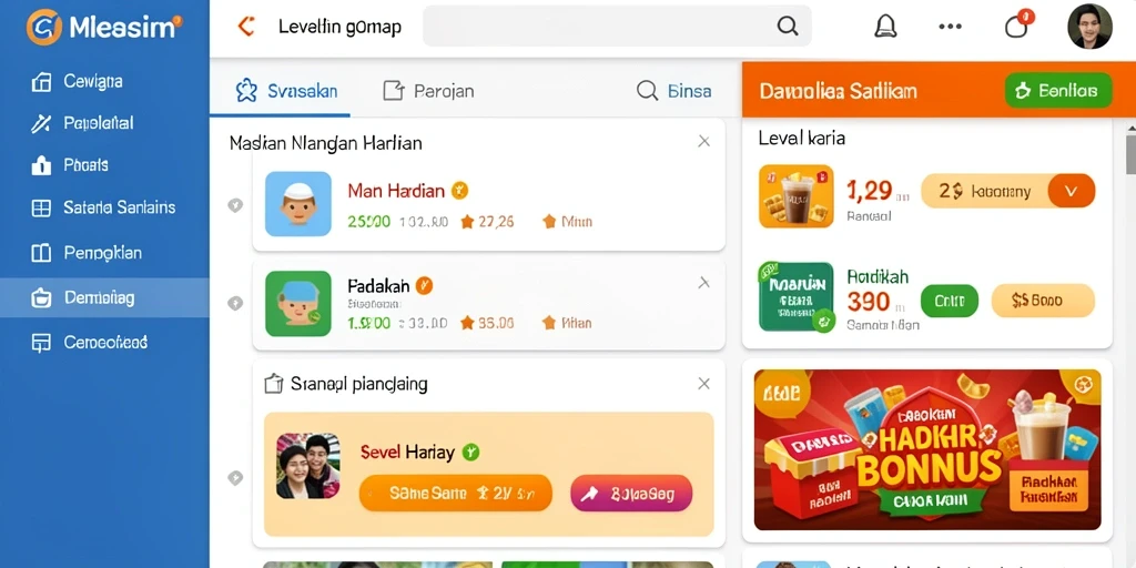Mode permainan yang seru dan kompetitif.