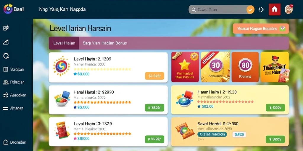 Tampilan fitur bonus yang memukau dan menguntungkan.