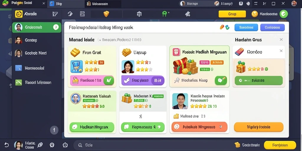 Screenshot memperlihatkan berbagai item dan karakter unik dalam permainan.